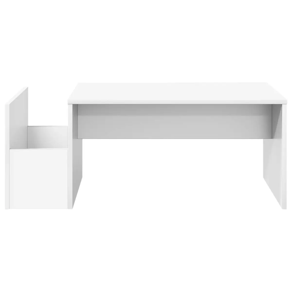 Coffee Table White Rectangular Modern 90x45x35cm Engineered Wood