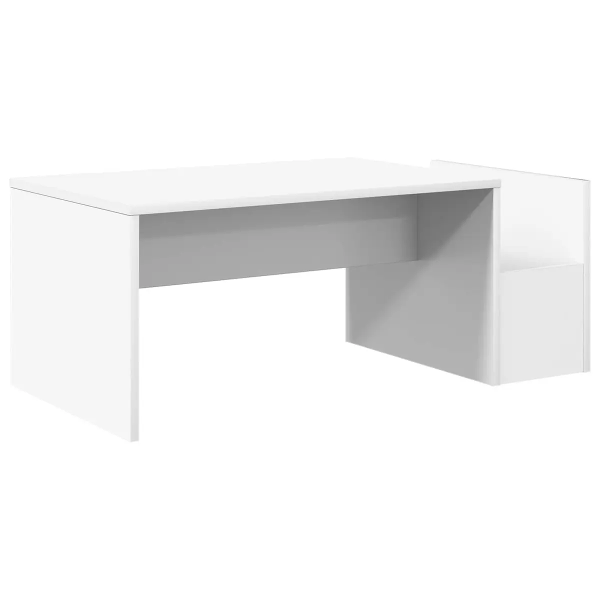 Coffee Table White Rectangular Modern 90x45x35cm Engineered Wood