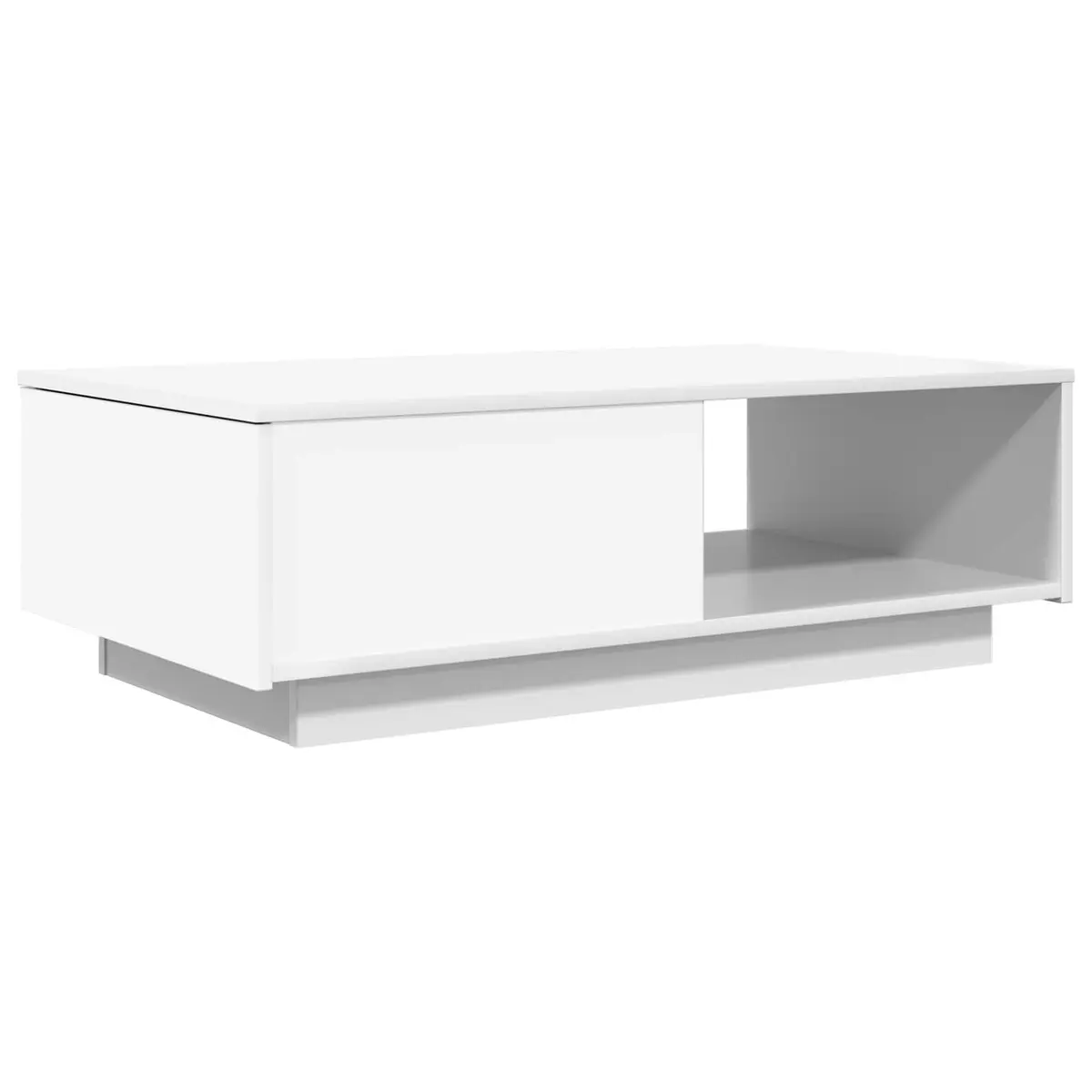 White Rectangular Coffee Table with Drawer
