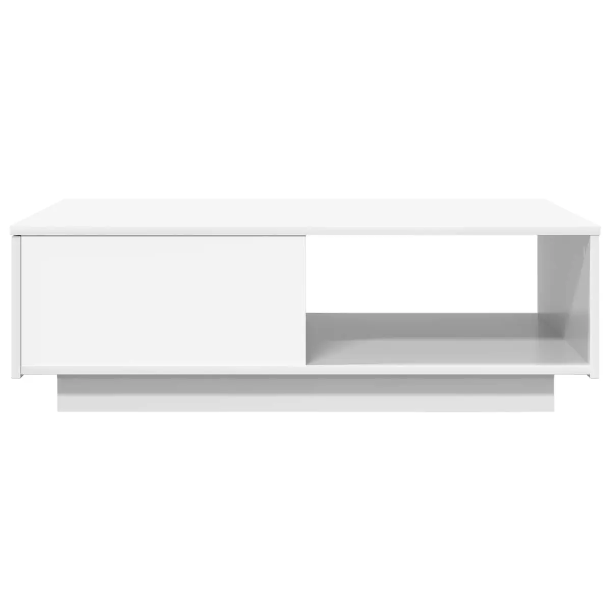 White Rectangular Coffee Table with Drawer