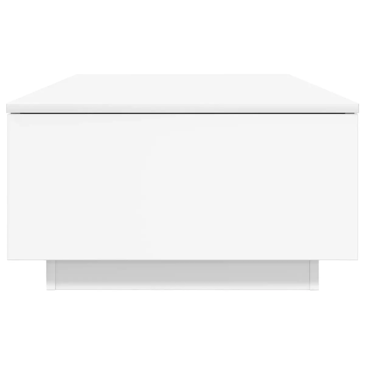 White Rectangular Coffee Table with Drawer
