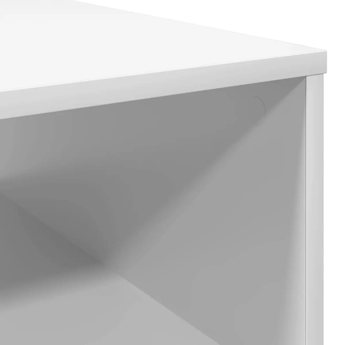 White Rectangular Coffee Table with Drawer