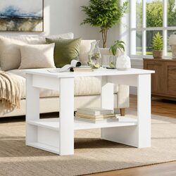 Modern White Coffee Table 72x50x50cm for Living Room