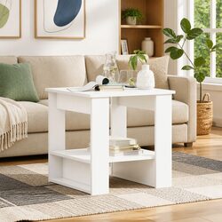White Rectangular Coffee Table for Modern Living Rooms