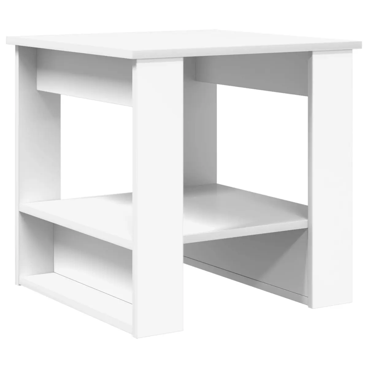 Coffee Table White Rectangular Modern Engineered Wood 51 x 50 x 50 cm