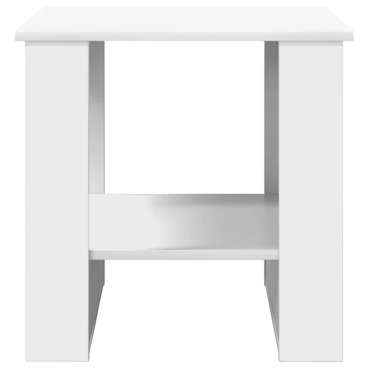 Coffee Table White Rectangular Modern Engineered Wood 51 x 50 x 50 cm