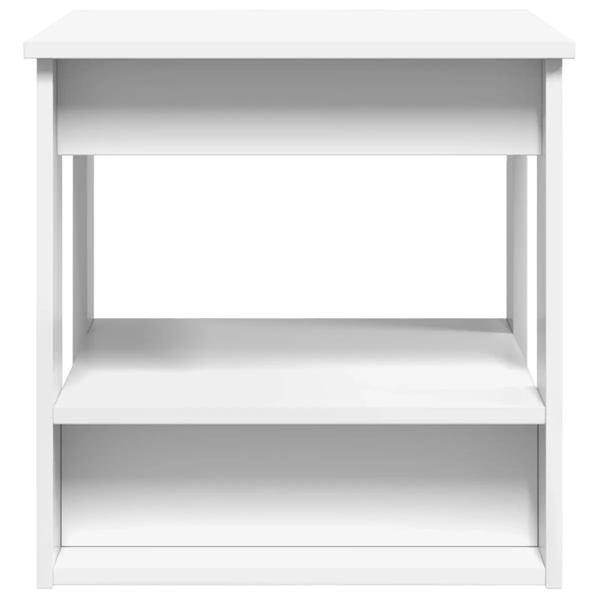 Coffee Table White Rectangular Modern Engineered Wood 51 x 50 x 50 cm