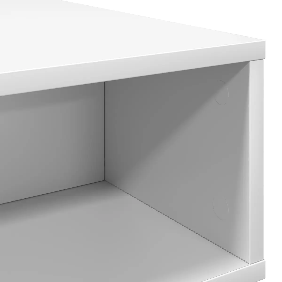 White Coffee Table Modern Living Room Accent Furniture Engineered Wood