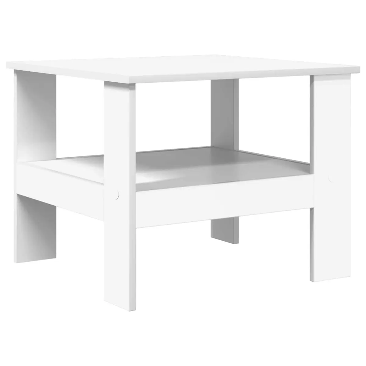 Coffee Table White Modern 57x55x45cm Engineered Wood