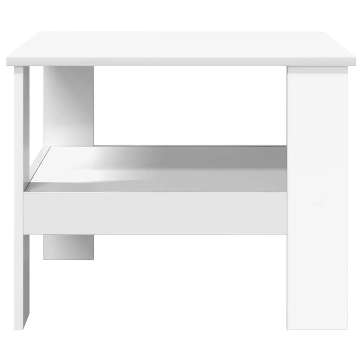 Coffee Table White Modern 57x55x45cm Engineered Wood