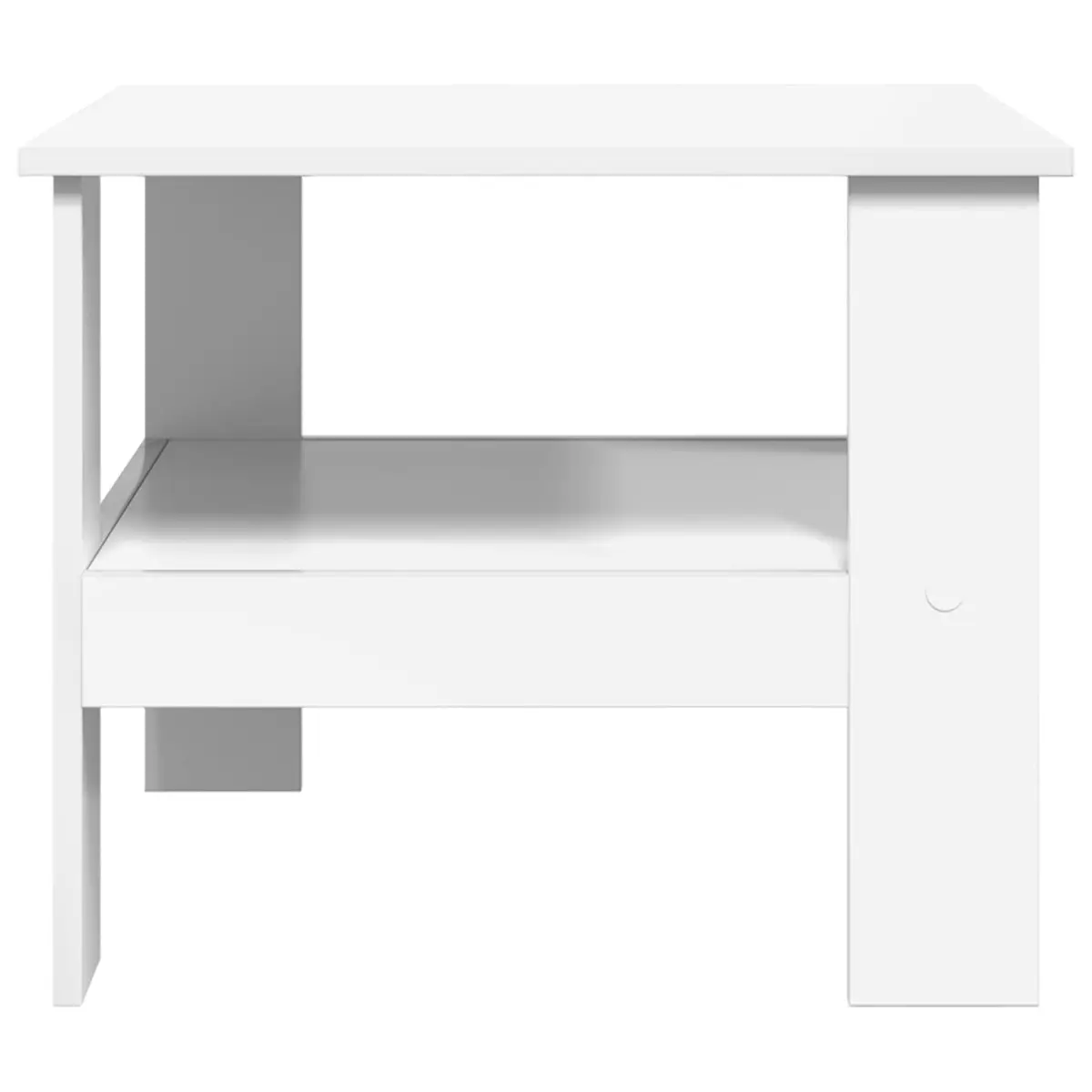 Coffee Table White Modern 57x55x45cm Engineered Wood
