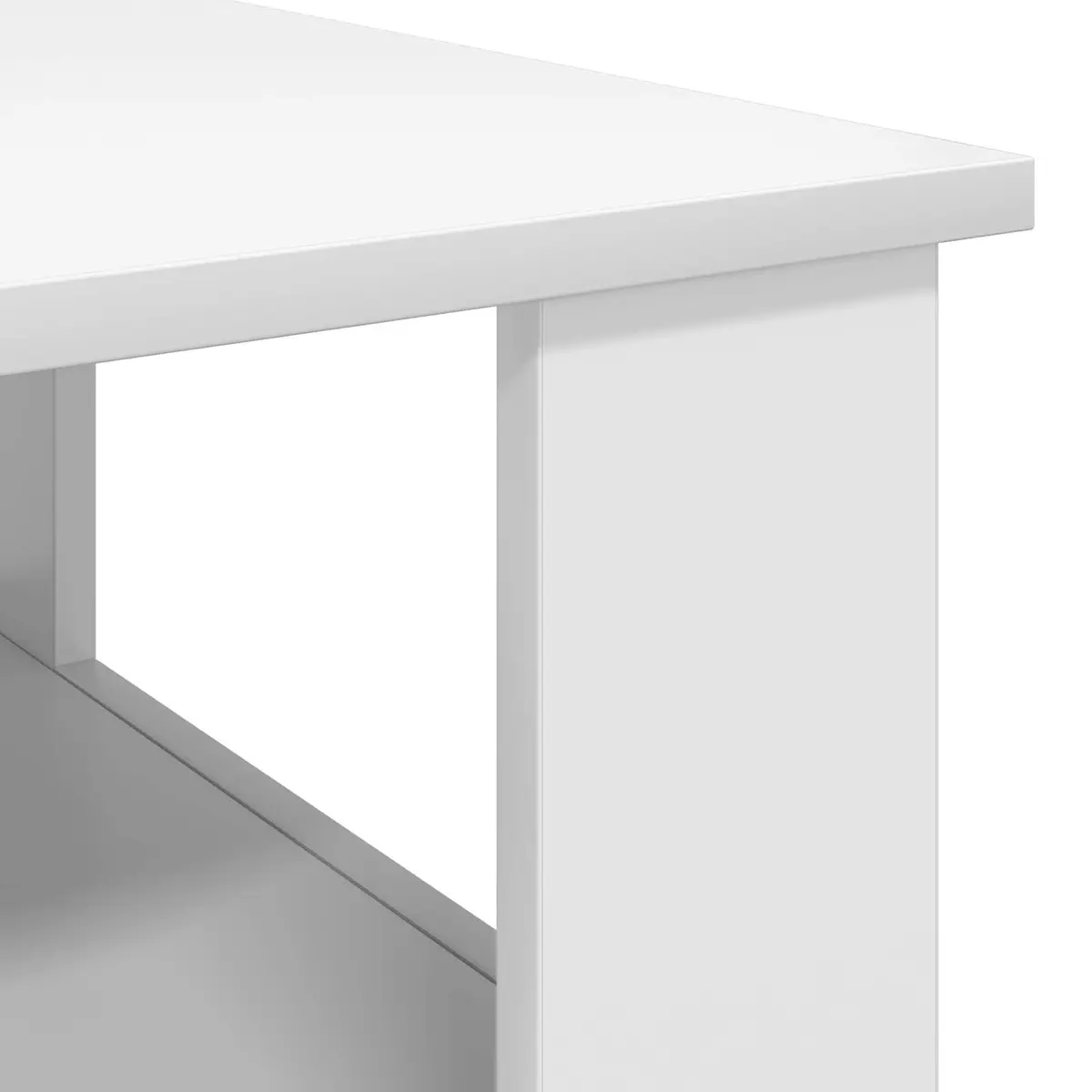 Coffee Table White Modern 57x55x45cm Engineered Wood
