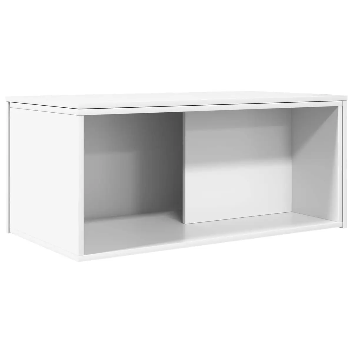 Coffee Table Set 2 Pieces White Modern Lounge Furniture Rectangular Accent