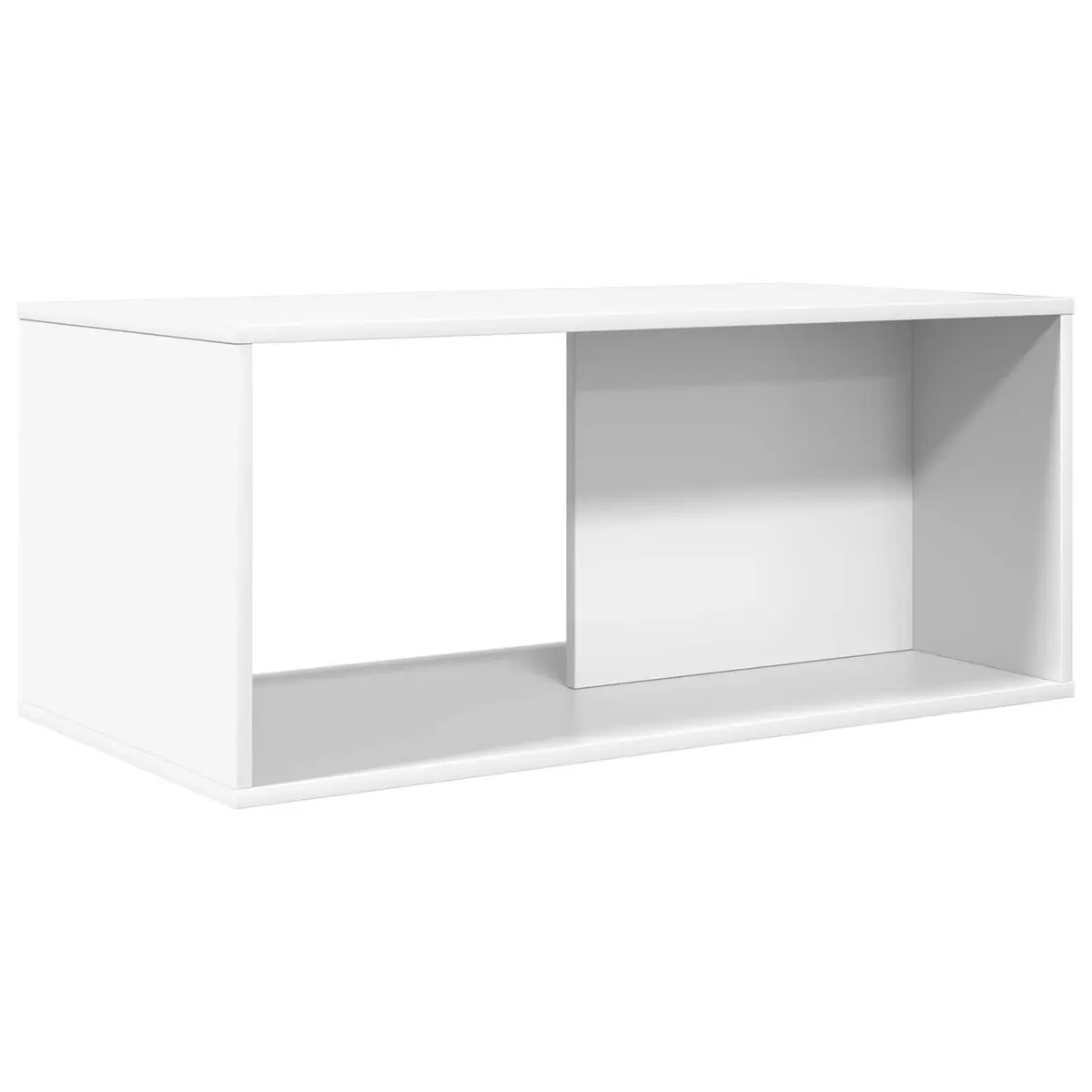 Coffee Table Set 2 Pieces White Modern Lounge Furniture Rectangular Accent