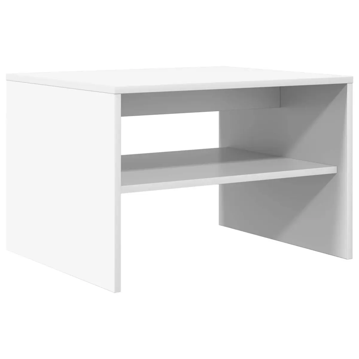 White Rectangular Coffee Table with Storage