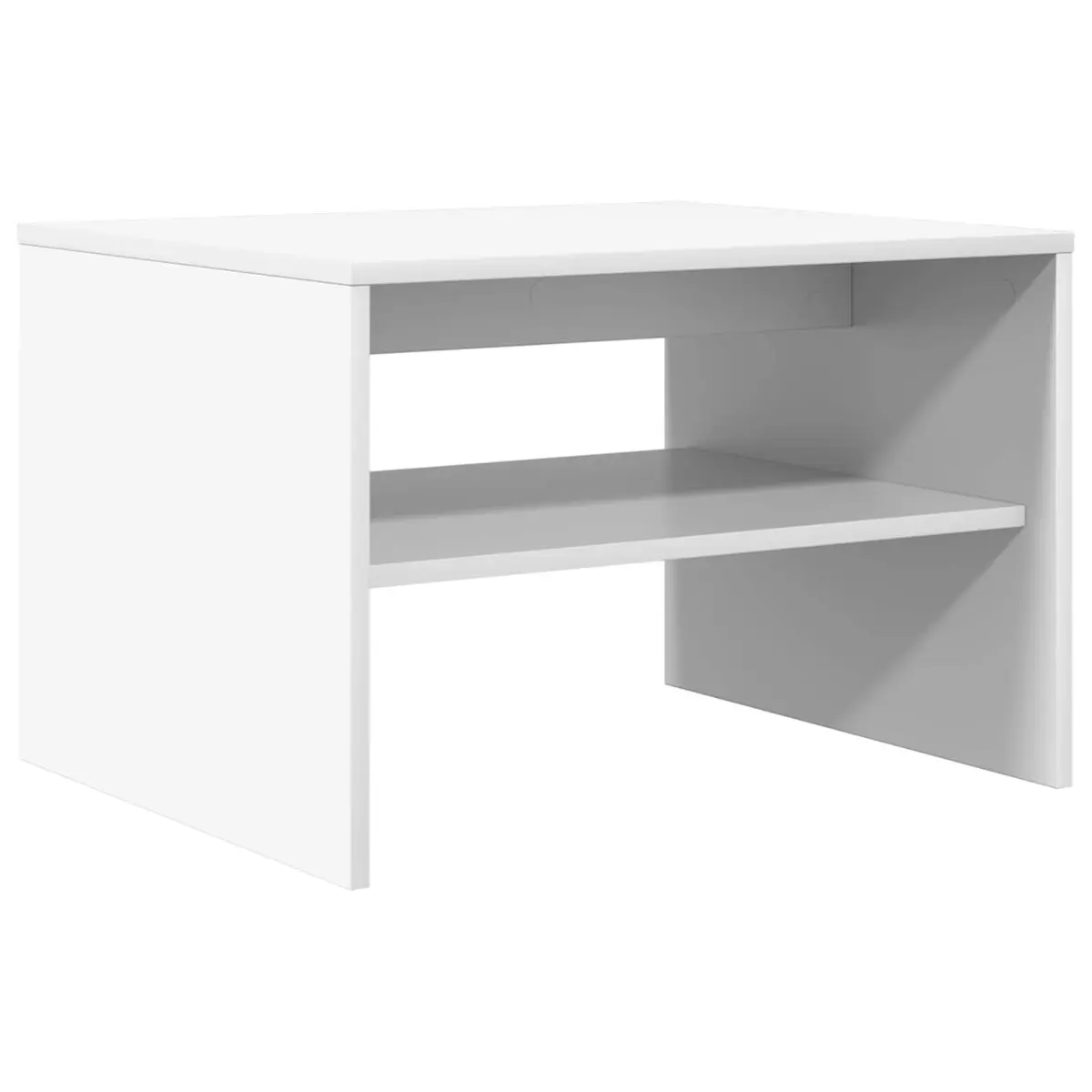 White Rectangular Coffee Table with Storage
