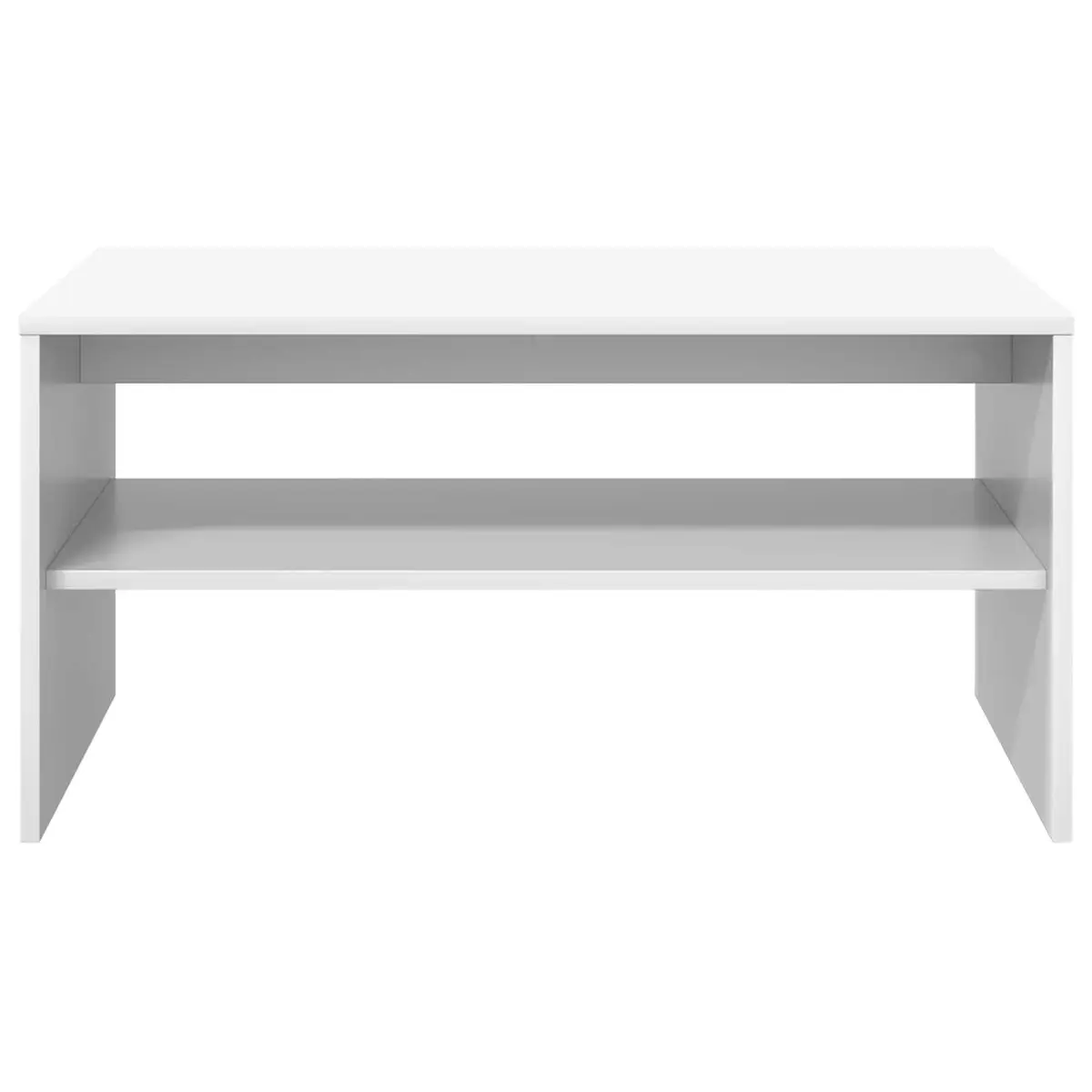 Coffee Table White Rectangular Modern Living Room Accent Furniture Storage