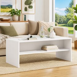 Rectangular White Coffee Table for Modern Living Rooms
