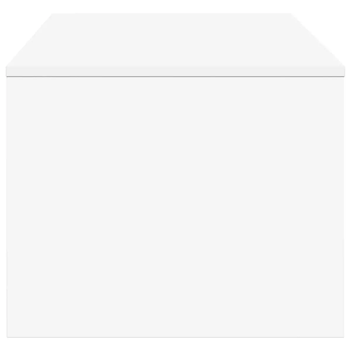 Coffee Table White Rectangular Modern Living Room Accent Engineered Wood Storage