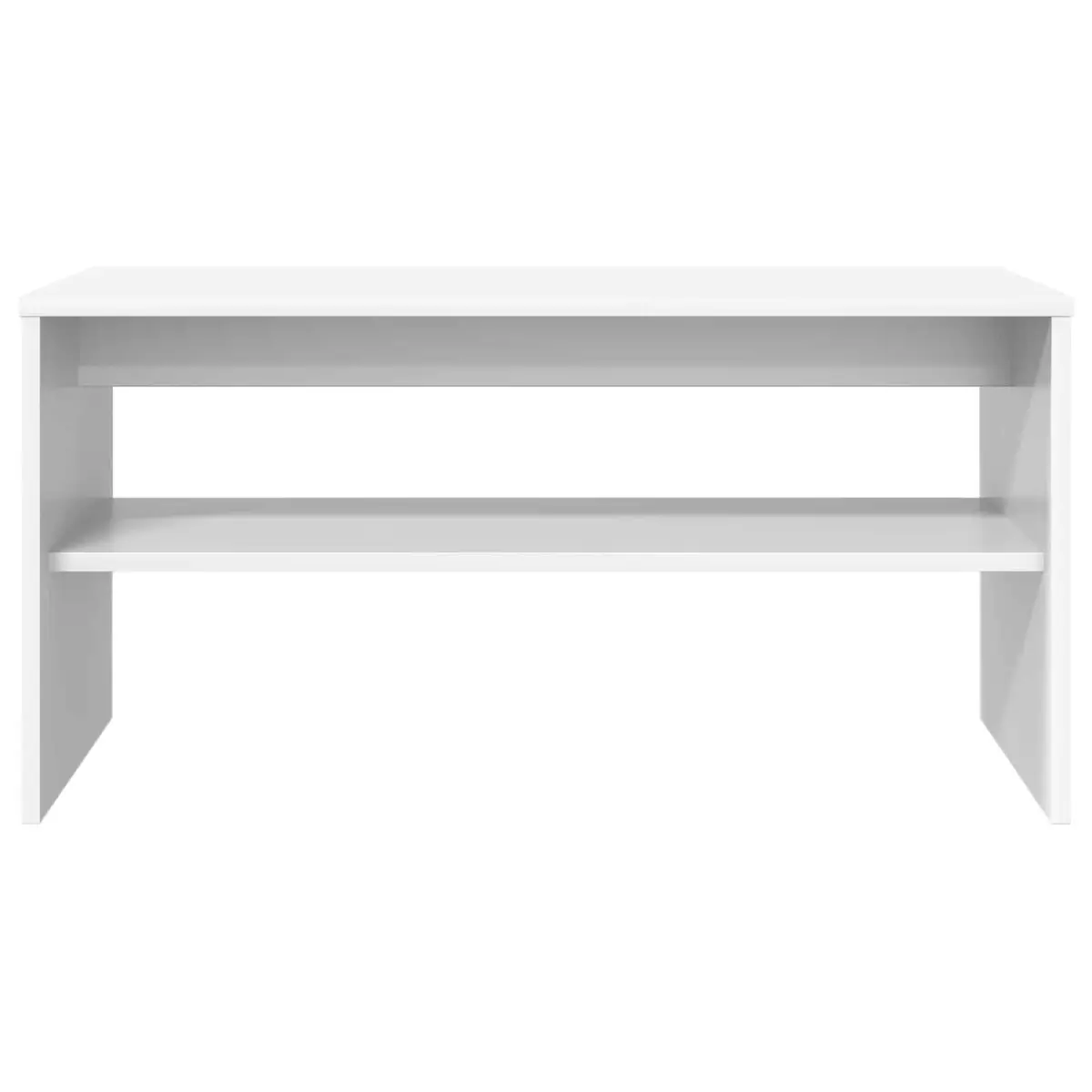 TV Cabinet Modern 80 x 35 x 40 cm White Engineered Wood Living Room Storage Unit
