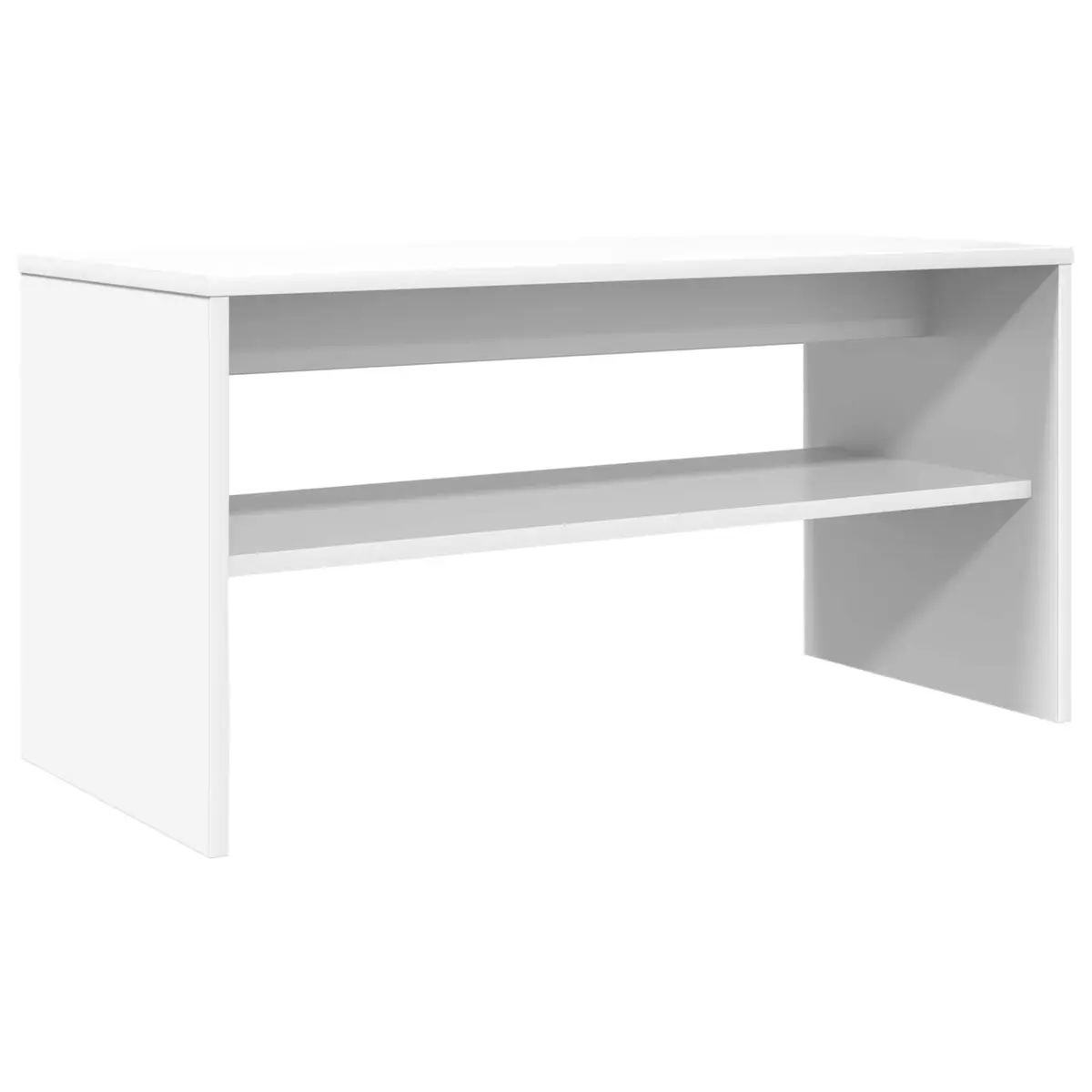 TV Cabinet Modern 80 x 35 x 40 cm White Engineered Wood Living Room Storage Unit