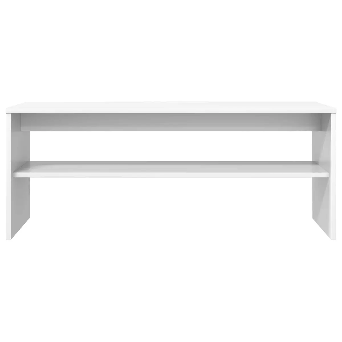 TV Cabinet White Modern Engineered Wood Living Room Storage Unit