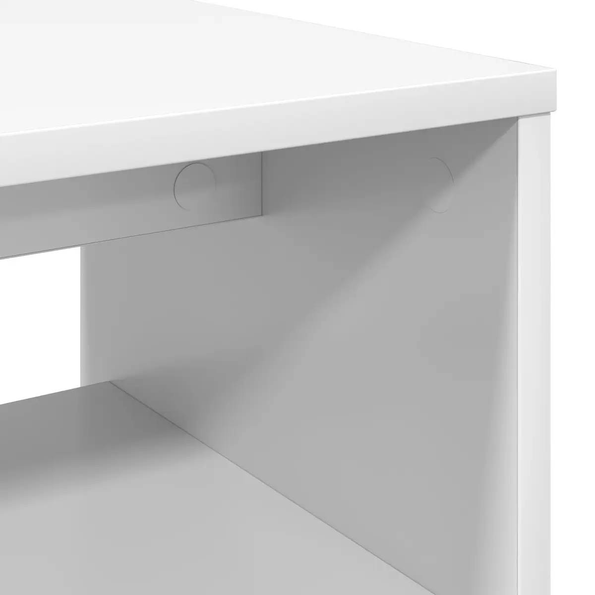 TV Cabinet White Modern Engineered Wood Living Room Storage Unit