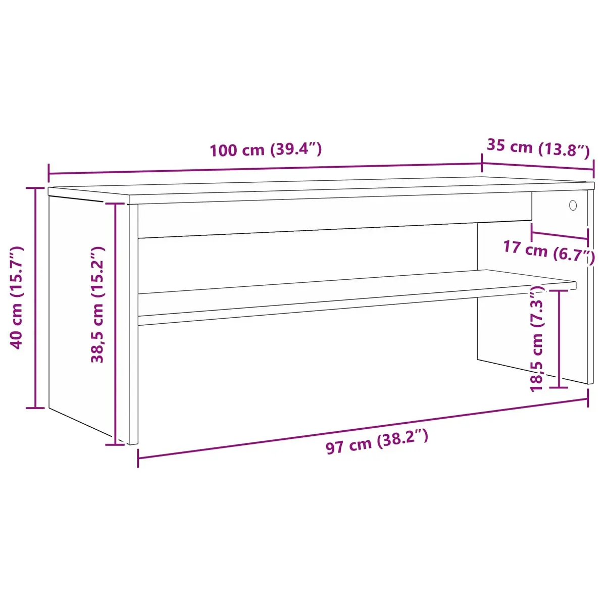 TV Cabinet White Modern Engineered Wood Living Room Storage Unit