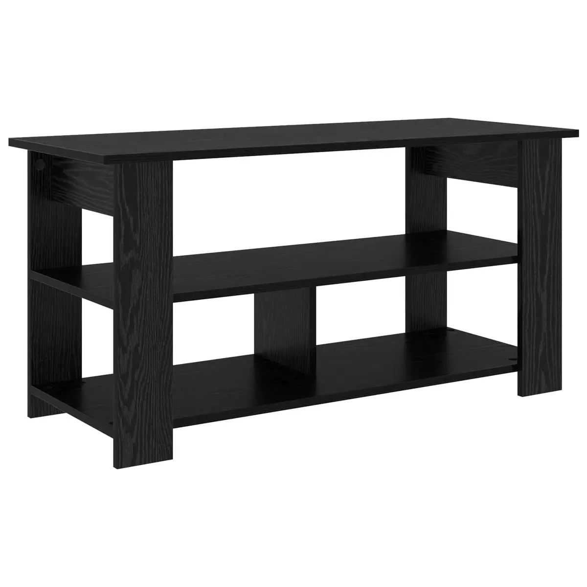 TV Stand Black Oak Modern Living Room Media Console Storage Unit 100x40x50cm
