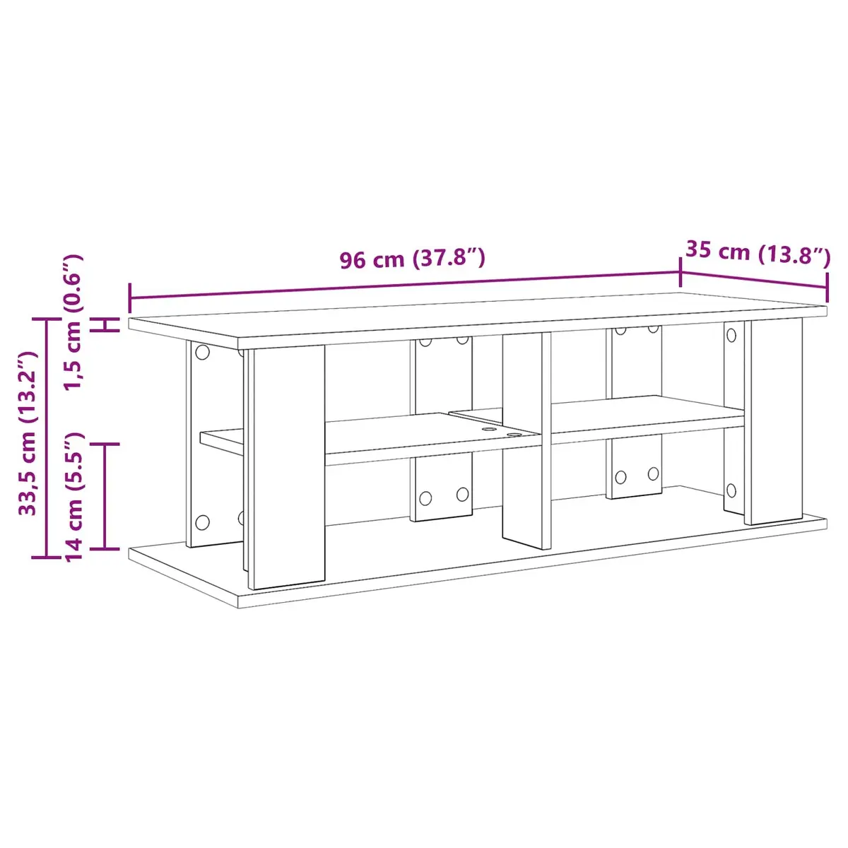 White TV Stand for Living Room Comfort