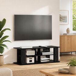 Modern Black Oak TV Stand for Cozy Living Rooms