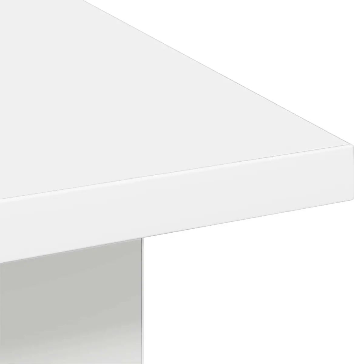 White Engineered Wood Coffee Table with Drawer