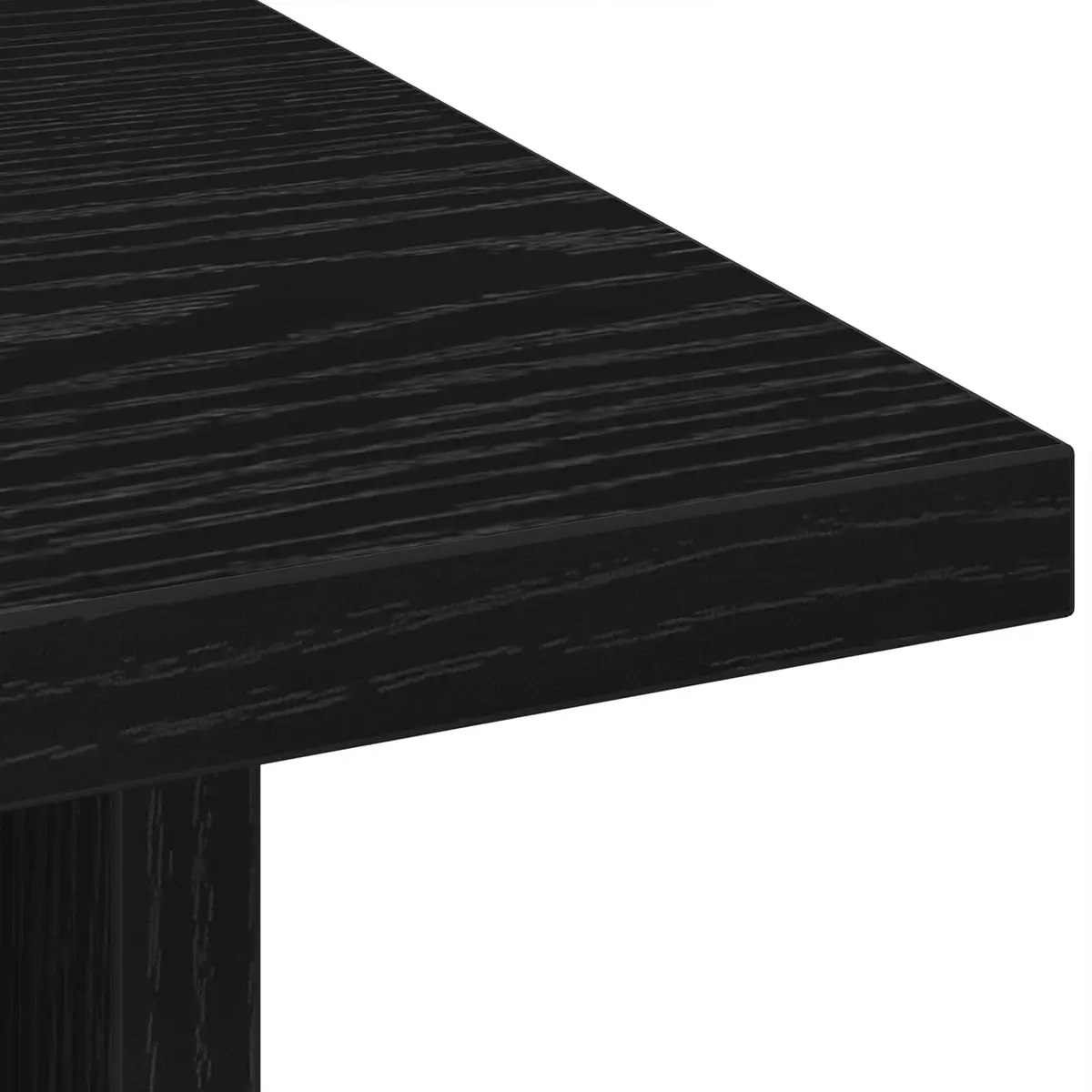 Bedside Table 2 pcs Black Modern Bedroom Furniture Nightstand Storage Drawer