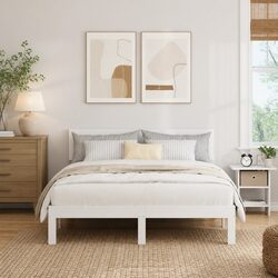 Warm White Modern Bedside Table Set with Storage