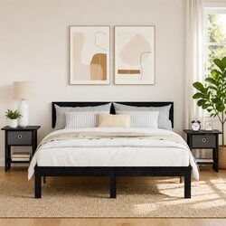 Compact Black Nightstands for Modern Bedrooms
