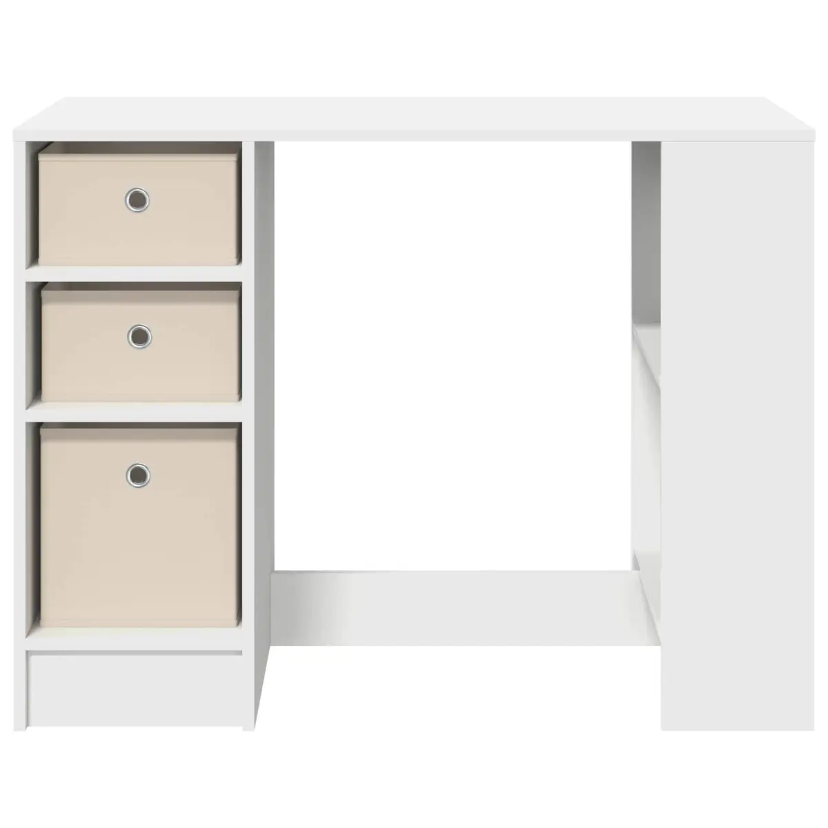 Rectangular White Writing Desk for Home Office