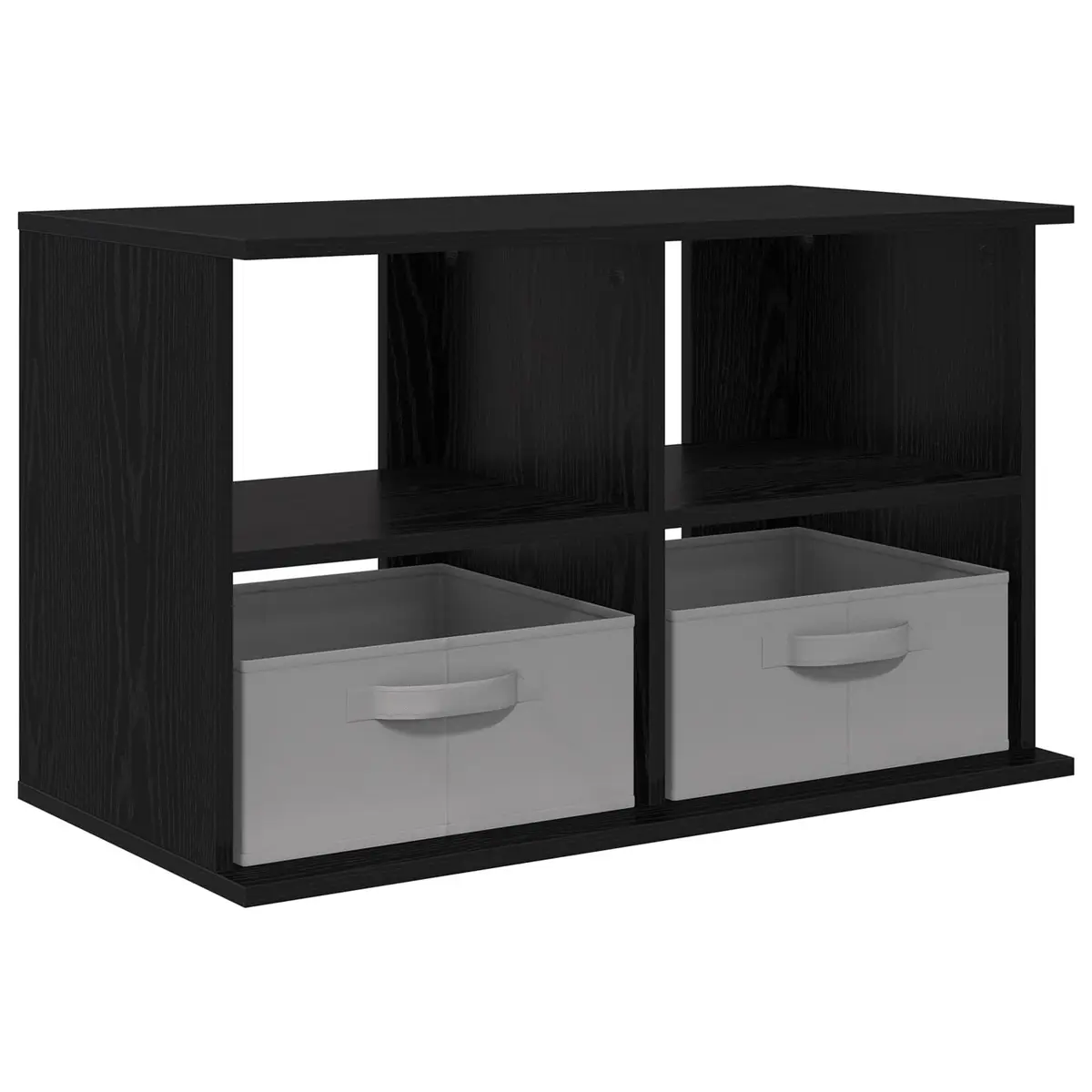 TV Stand Black Oak Modern 79x40x48cm Engineered Wood