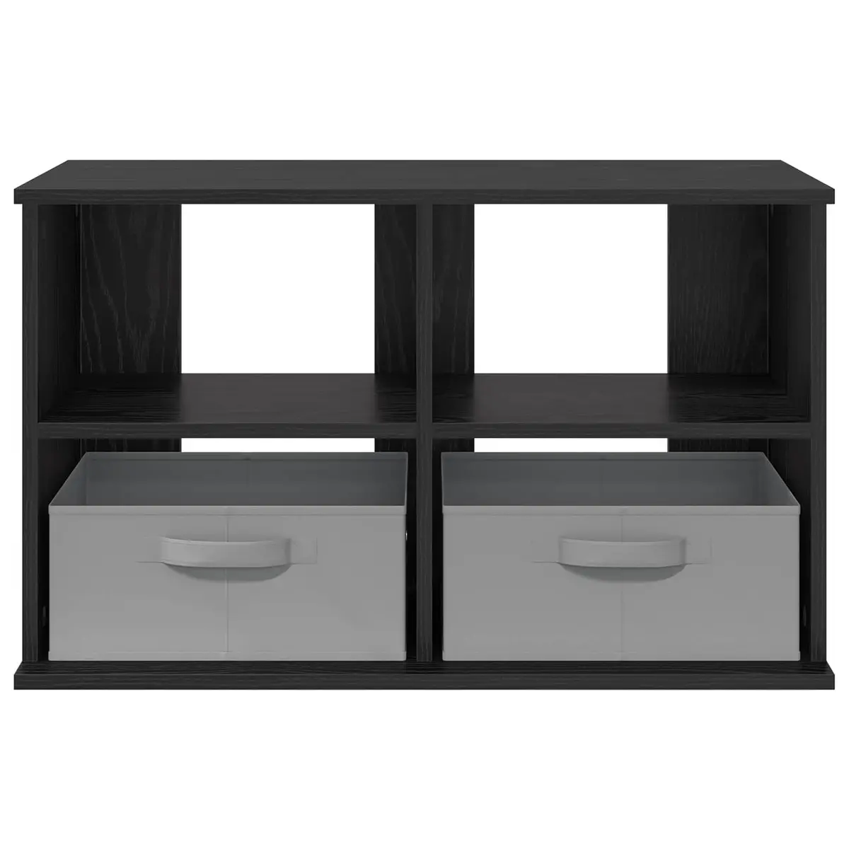 TV Stand Black Oak Modern 79x40x48cm Engineered Wood