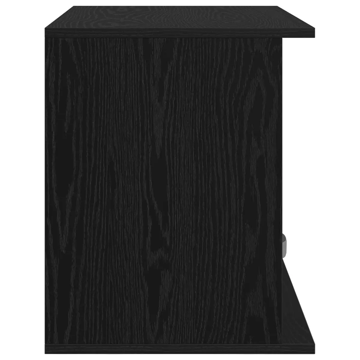 TV Stand Black Oak Modern 79x40x48cm Engineered Wood