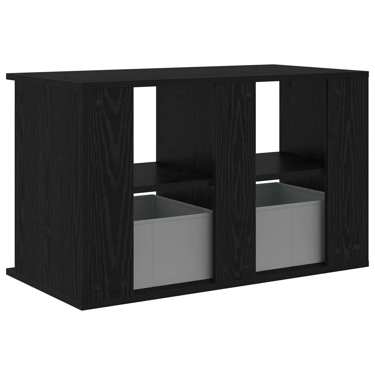 TV Stand Black Oak Modern 79x40x48cm Engineered Wood