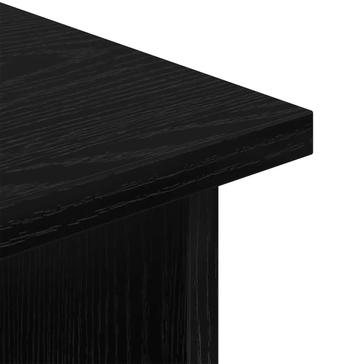 TV Stand Black Oak Modern 79x40x48cm Engineered Wood