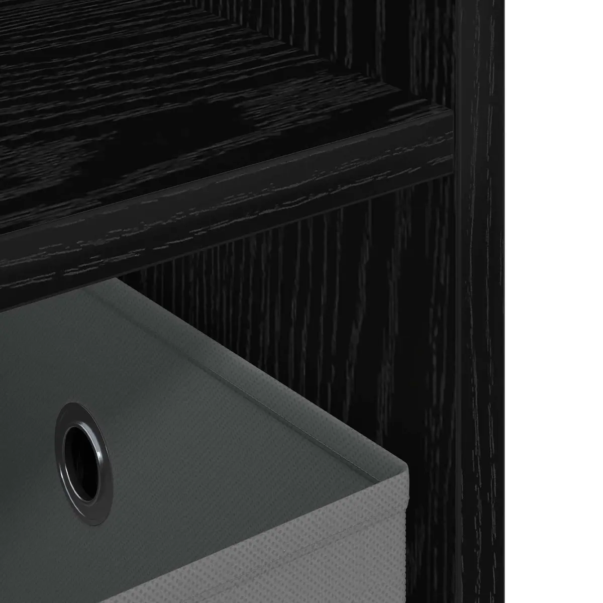 TV Stand Black Oak Modern 79x40x48cm Engineered Wood