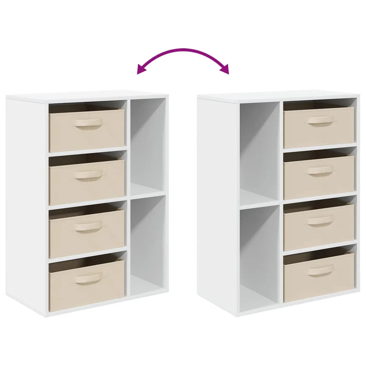 White Sideboard Storage Cabinet Modern Living Room Dining Furniture Buffet
