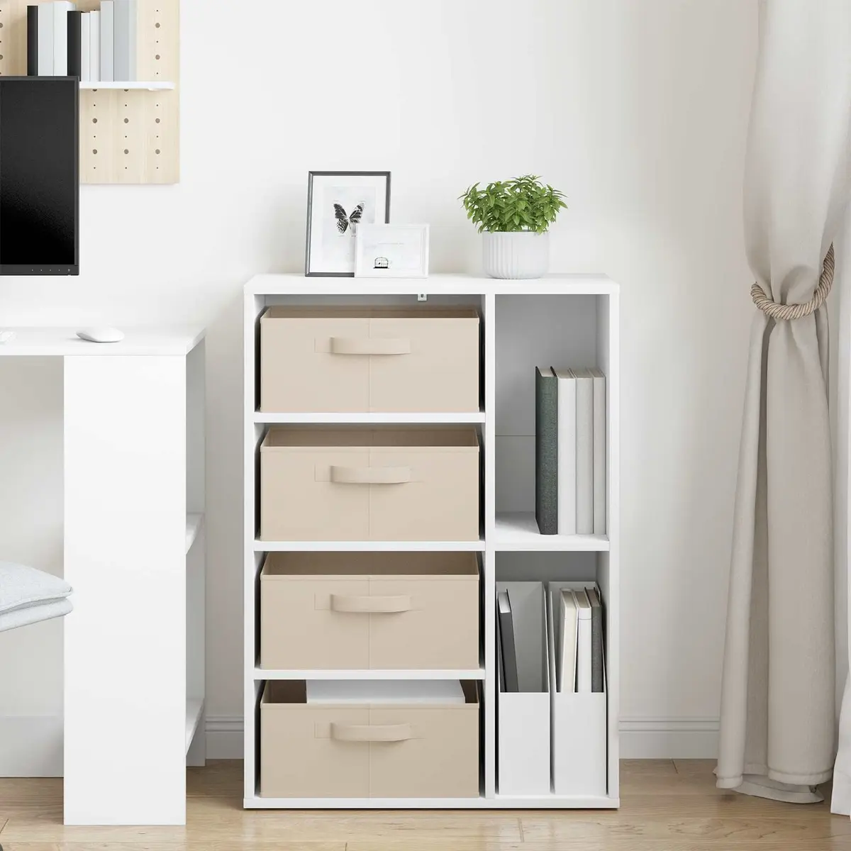White Sideboard Storage Cabinet Modern Living Room Dining Furniture Buffet