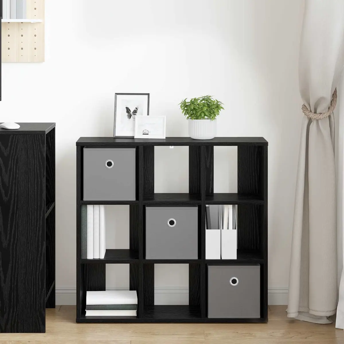 Black Oak Sideboard with Drawer for Storage