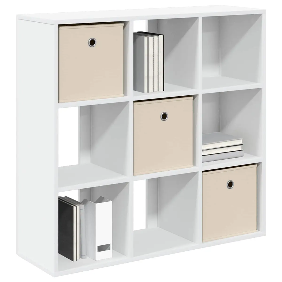Sideboard Storage Cabinet White Modern 88.5 x 29 x 84.5 cm Engineered Wood