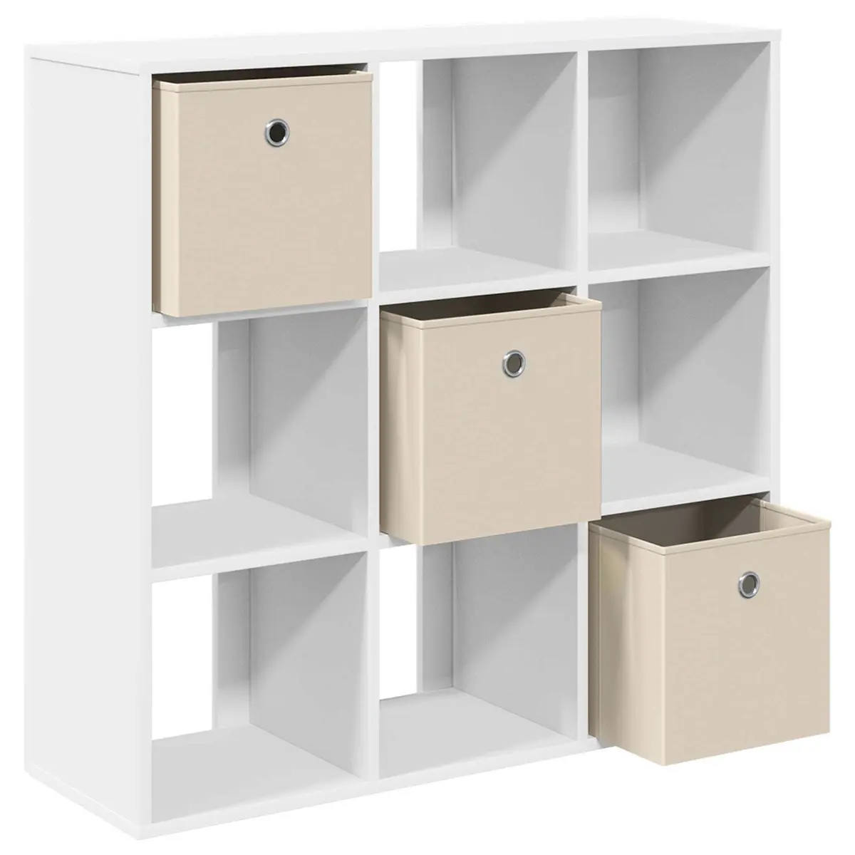 Sideboard Storage Cabinet White Modern 88.5 x 29 x 84.5 cm Engineered Wood