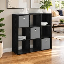 Black Oak Sideboard with Drawer for Living Rooms