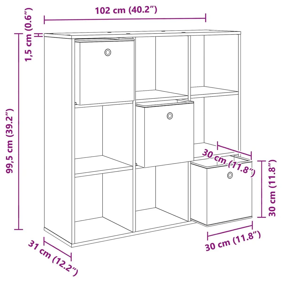 White Sideboard with Drawer for Storage
