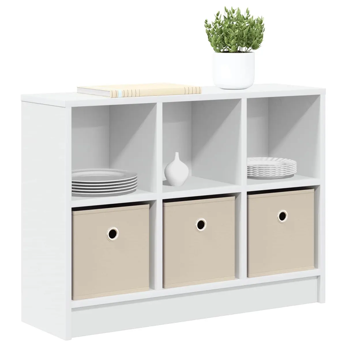 White Sideboard Storage Cabinet for Living Spaces
